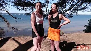 arianna and angelina plump milfs taking dick