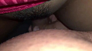 The gas station attendant fucks the naked girl outdoors.