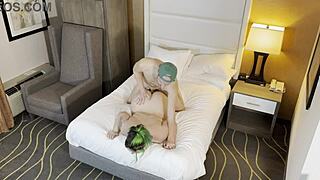 VERY SEXY GREEN HAIRED GOTH FUCKED HARDCORE