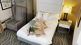 VERY SEXY GREEN HAIRED GOTH FUCKED HARDCORE