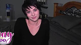 Neighbor's daughter gets locked out, leading to POV blowjob and creampie