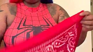 Spider girl shabrim cosplay features costumes and striptease until 28
