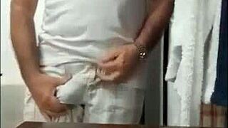 Hey, check out carvallini the old man shooting big cumshots during handjobs