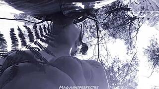 Outdoor Blowjob Bluee Deep Throats Big Cock