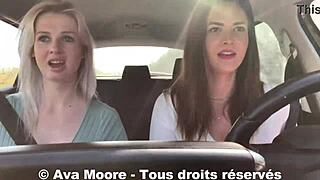 Unknown challenge for lucky guy sucked by two girls on roadside