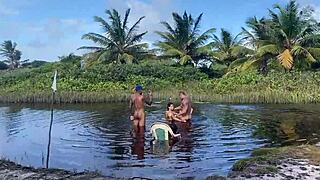 Brazilian Cuckold Cries Watching Wife Get Bareback Fucked By Another Guy