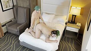 VERY SEXY GREEN HAIRED GOTH FUCKED HARDCORE