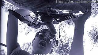 Outdoor Blowjob Bluee Deep Throats Big Cock