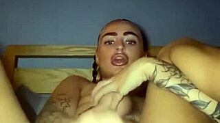 i watched this tattooed goth slut finger herself raw