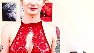 Violet Monroe Sexy Redhead Huge Cock Deepthroat Facefuck Cum Load Swallow Blowjob