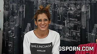 Exclusive interview with gabriela flores! First machine experience with small tits and milf charm.