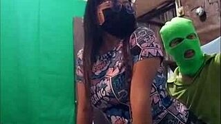 Petite brunette milf with big ass fulfills mature mother in law fantasy with monster cock amateur fucking