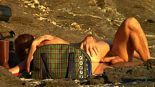 We're a mature couple fucking hard on the beach