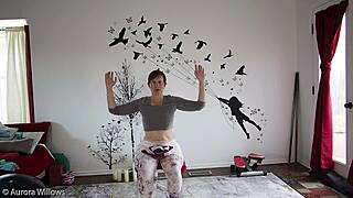 European Milf's Yoga Instruction Session