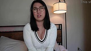 i shy nerdy asian girlfriend tofu secret nympho doggystyle interracial big ass tits cock friend