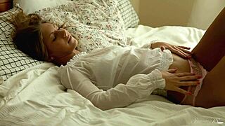 beautiful tanned teen anjelica fingers her wet pussy