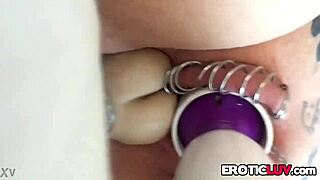 Horny Babe Toys Her Pierced Pussy With Dildo