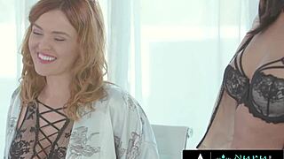 Hey, how does masseuse Krissy Lynn teach new girl Loni Legend to give blowjob and cunilingus in nuru massage?