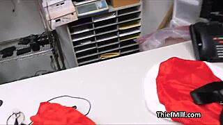 big tit milf gets busted stealing