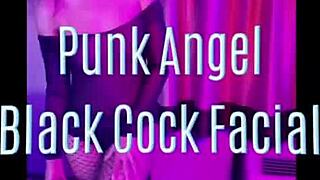 punk angel black cock facial with kitty catherine in a long clip 😈