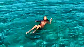 sexy monika fox swims naked in pool and sea 😍