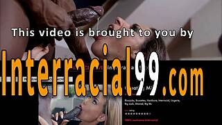 Maid toyed with big cock in interracial pov blowjob