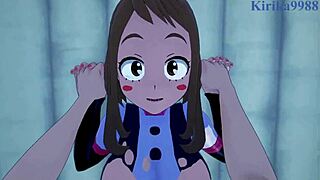 ochako uraraka and mina ashido intense sex