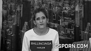 Exclusive interview with gabriela flores! First machine experience with small tits and milf charm.