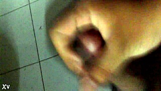 Intense rapid masturbation session builds to explosive climax