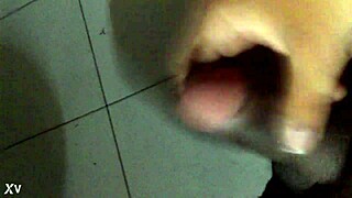 Intense rapid masturbation session builds to explosive climax