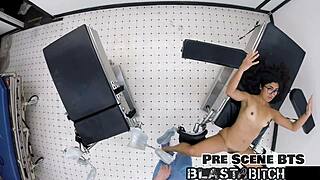 Jasmine Rose's Thigh Blasted with Cum in Intense Latex Domination POV