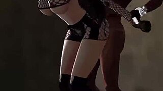 She casually gets pounded by a massive black cock in this hardcore scene.