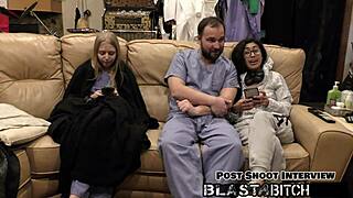 Jasmine Rose's Thigh Blasted with Cum in Intense Latex Domination POV