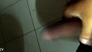 Intense rapid masturbation session builds to explosive climax