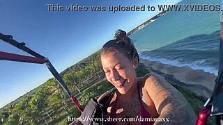 acidente fui pular de parapente e fiz um boquete gostoso no ar mas não esperávamos o final