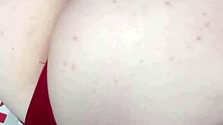 Skinny brunette pornstar dominates with ass worshiping and nipple play.