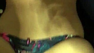 Tinder hookup reveals sexy thong.