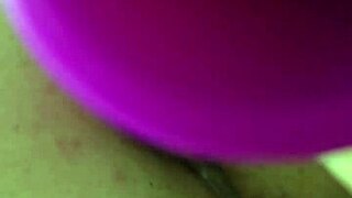 Plump Girl Uses Creamy Anal Dildo