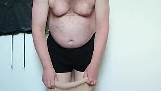 carmen tries nylon underwear on her legs and toes