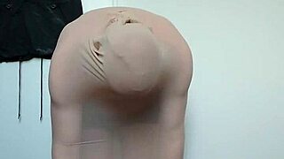 carmen tries nylon underwear on her legs and toes