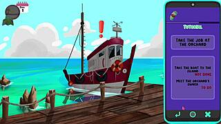 She blows him in the orchard during voyeur masturbation play