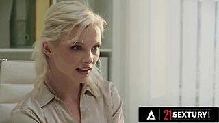 naughty blonde zazie skymm seduces coworker after wetting herself