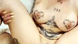Tatted persian luna baby gives blowjob and assfucking