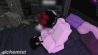 Fucking emo whore with big tits and ass in new condo, deepthroat and riding