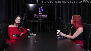 Bruna ferrari discusses anal fetish projects with husband in sheer red lingerie