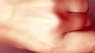 in this japanese love story, she gives close-up blowjob ending with cum in mouth.