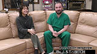 brooklyn rossi sucks dick, gets fucked doggystyle, blasted with huge cum