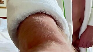 Stroking in Hotel Room with Window Open 😏