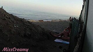 I'm Flashing Cock To Stepdaughter On Public Beach, She Helps Cum In Front Of Everyone