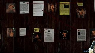 Saga rides cock while sucking, goth squirrel girl takes anal in bondage threesome.